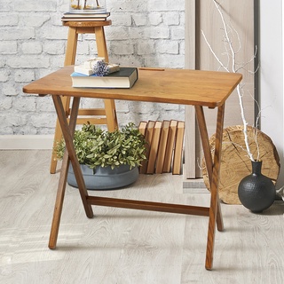 โต๊ะทำงานโน๊ตบุ๊ค โต๊ะพับอเนกประสงค์ พับเก็บได้   Folding Table American Red Oak  ทำจากไม้อเมริกันโอ๊ค