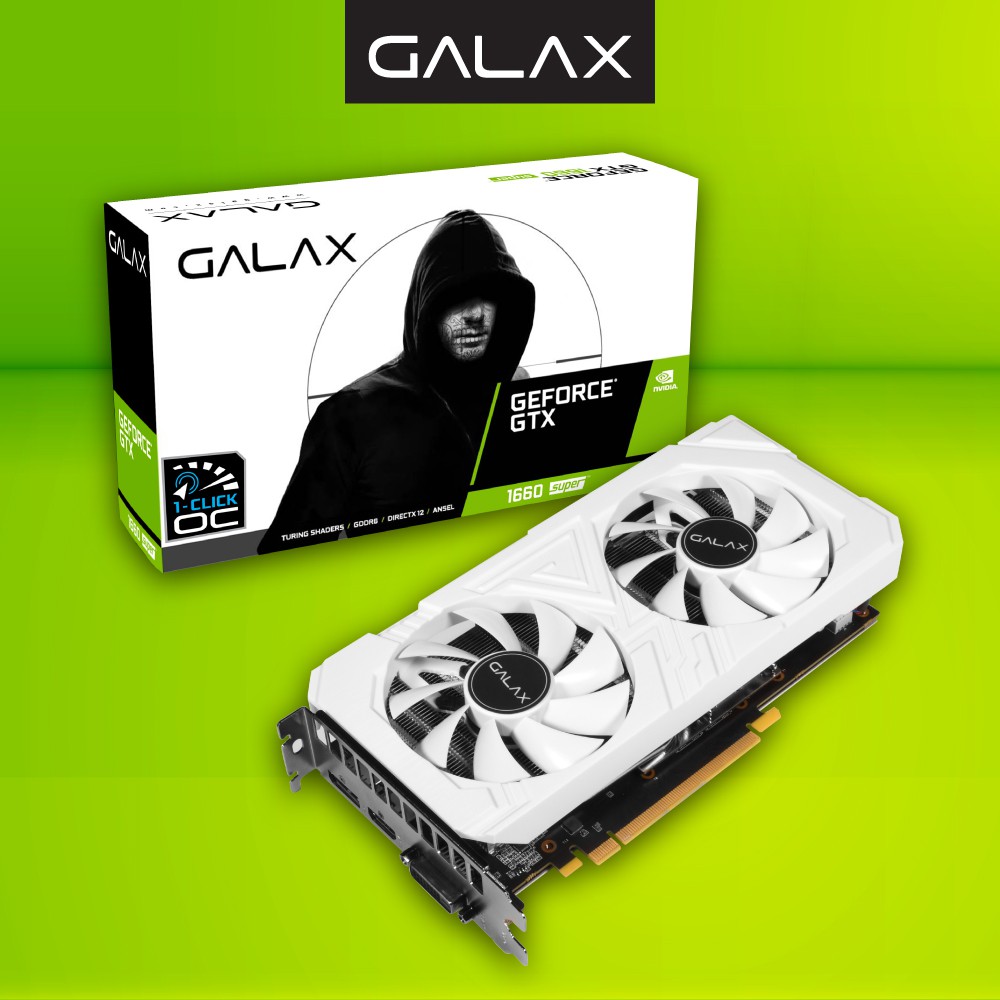 GALAX GEFORCE GTX 1660 SUPER EX WHITE (1-CLICK OC) - 6GB GDDR6 มือสอง ปก2023-07-01