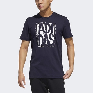 Adidasเสื้อยืดแขนสั้น Adidas Mens Stamp Graphic T-Shirt AdidasMens Womens T-shirts