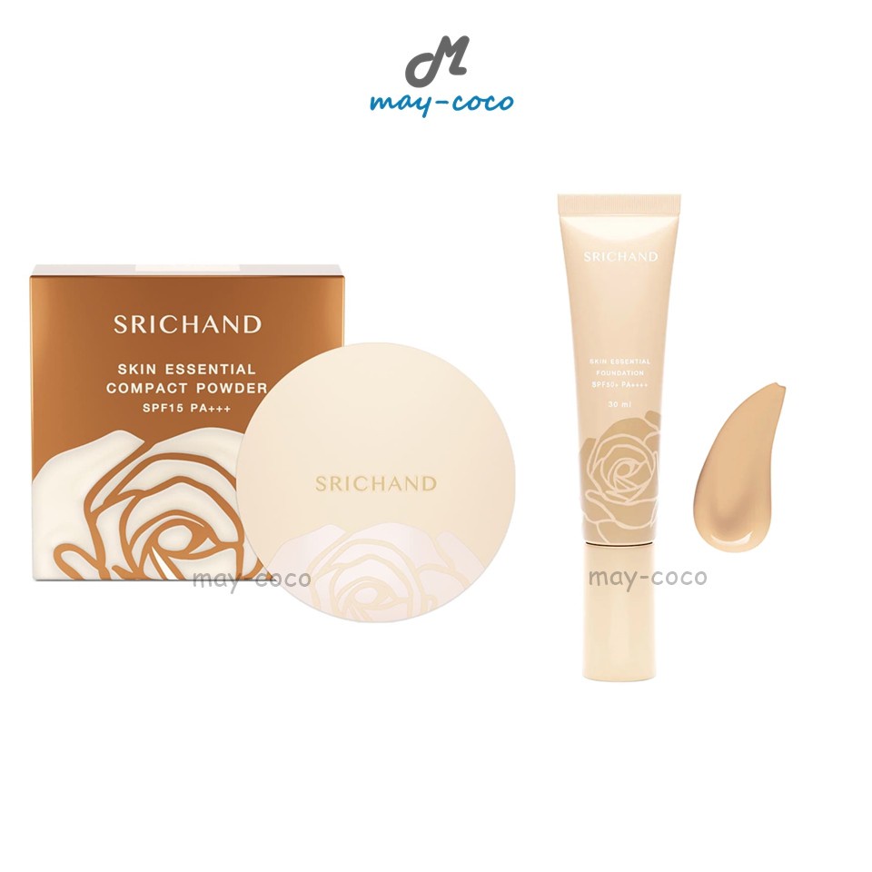 (กดเลือกแป้งหรือรองพื้นในตัวเลือก) Srichand Skin Essential แป้ง ศรีจันทร์ รองพื้น ศรีจันทร์ แป้งแนบเ