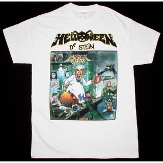 Tee เสื้อขาว เสื้อยืดลําลอง ผ้าฝ้าย แขนสั้น พิมพ์ลาย HELLOWEEN DR.STEIN 3D สีขาว สําหรับผู้ชาย 25618