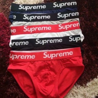 กางเกงในชาย กางเกงในแฟชั่น Supreme ทรงbrief ผ้าcotton ราคาถูก ราคาส่ง