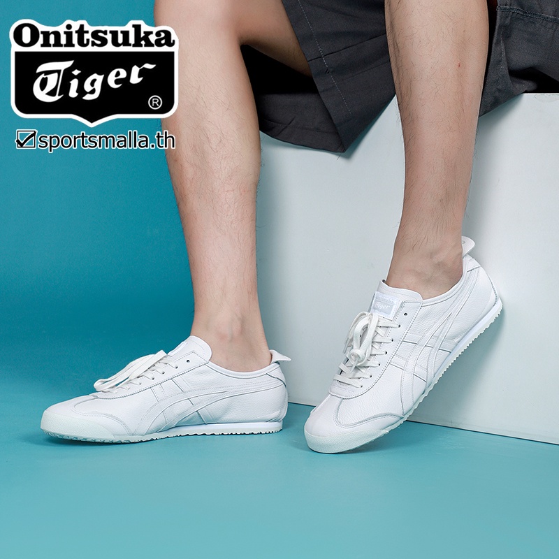 Onitsuka Mexico 66 รองเท้าผู้ชาย/รองเท้าผู้หญิง Onitsuka รองเท้าผ้าใบแท้ แฟชั่นรองเท้าลําลอง Mexico 66 1183A844-100