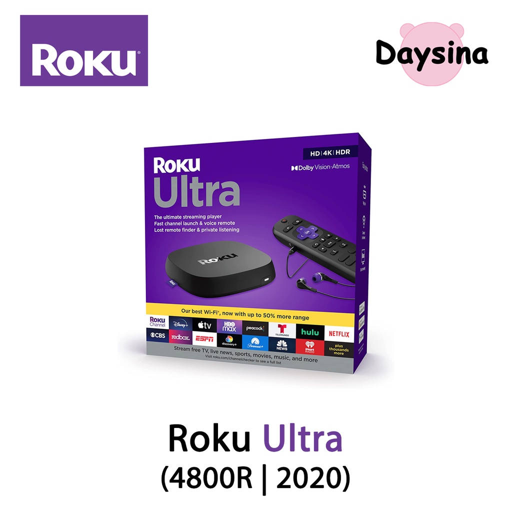 Roku Ultra 2020 (4800R), Streaming Device HD/4K/HDR/Dolby Vision with Dolby Atmos, Bluetooth Streaming