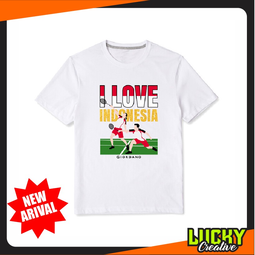 เสื้อยืดโอลิมปิก MEDAL GIORDANO BADMINTON OLYMPIC TOKYO 2020 VIRAL เสื้อยืด HITS เสื้อยืด I LOVE IND
