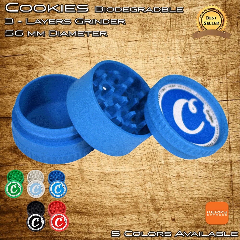จัดส่งไว! ที่บดสมุนไพร Cookies Grinder 3 Layers Biodegradable Grinder 55mm จัดส่งไว ที่บดพลาสติก
