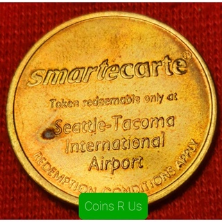 เหรียญต่างประเทศ Token อเมริกา Seattle airport ชนิด 25 เซนต์ ขนาด 25 มม. หายาก ผ่านใช้สวยตามภาพน่าสะสม