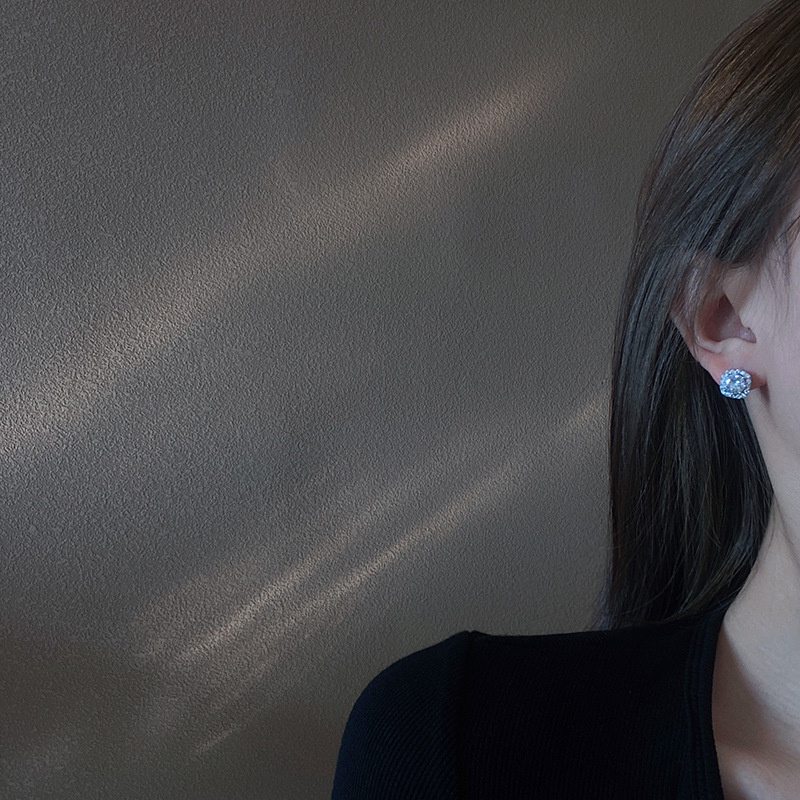 ต่างหูเงิน Shuling S925 ประดับเพทายสไตล์คลาสสิก
 - รูปที่ 4