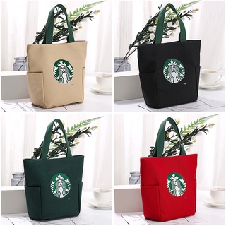 กระเป๋าสตาร์บัค มี4สี แบบติดกระดุมแป๊ก กระเป๋าStarbuck น่ารักๆ พร้อมส่ง