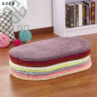 GOGO พรมเช็ดเท้า พรมขนนุ่ม [วงรี] มี 4 สี [ขนาด 60 x 40 ซม.]