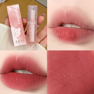 พร้อมส่ง DaimAnpuลิปสติกเนื้อแมทกำมะหยี่  สีเเดงอิฐส้มอิฐ กันน้ำติดทนนาน Lipstickเครื่องสำอาง ลิปสติก-130