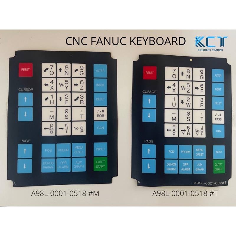 ปุ่มกด CNC FANUC A98L-0001-0518T A98L-0001-0518M KEYBOARD Keypad CNC ...