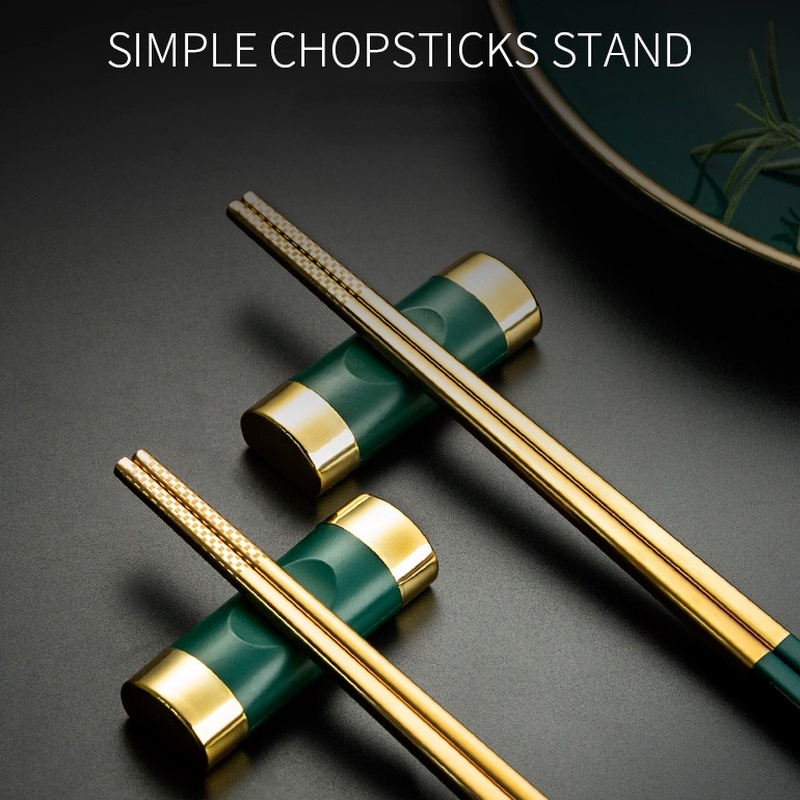 ที่วางตะเกียบโลหะผสมหลากสี ที่วางตะเกียบ ที่วางตะเกียบ โต๊ะรับประทานอาหาร ชั้นวางตะเกียบ - รูปที่ 3