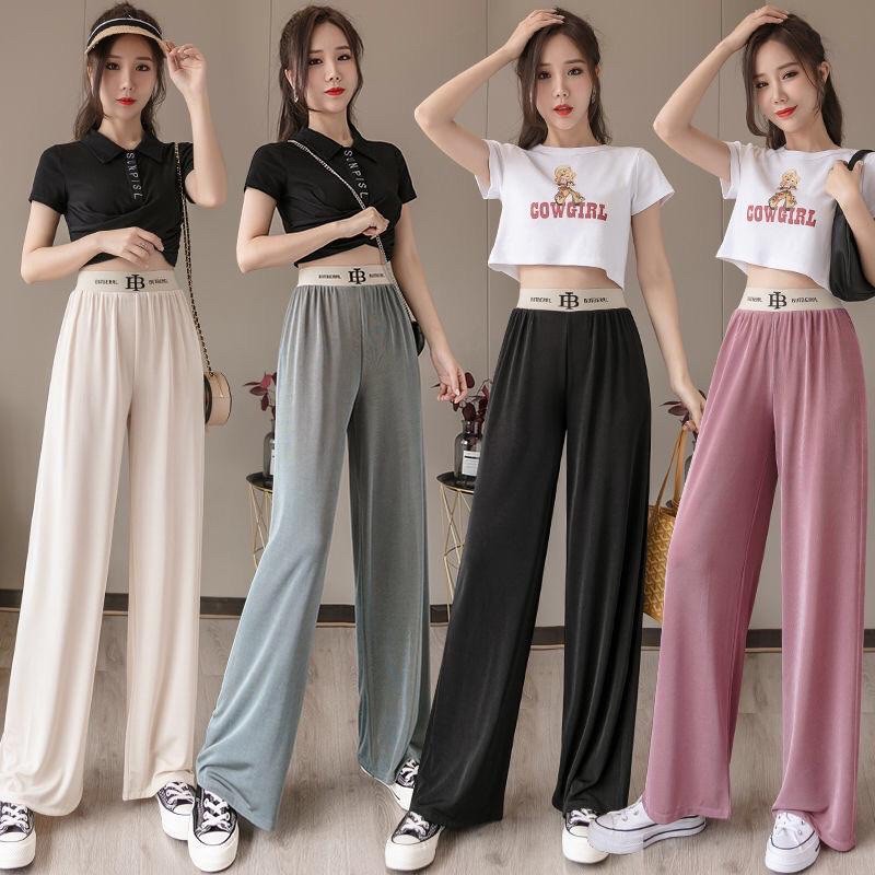 101 กางเกง​ยาว ผ้าบาน ผ้าดี ใส่สบาย เอวยางยืดได้เยอะ