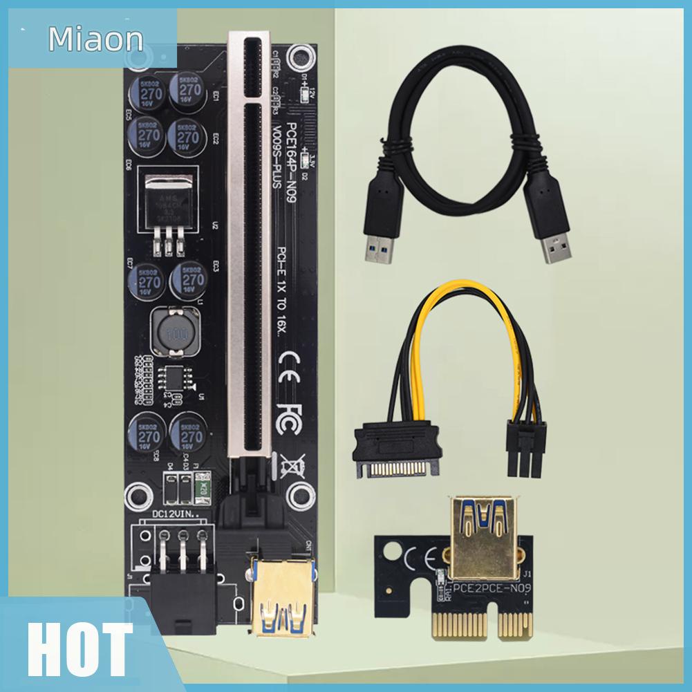 Miaon Pci Express Riser Card 1X To 16X Pci-E Extender Usb 3.0 สายเคเบิ้ล 6Pin พลังงานไฟฟ้า #8