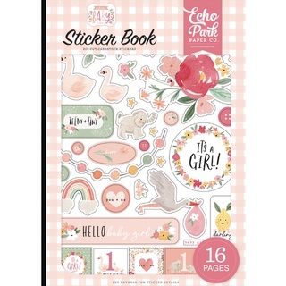 Echo Park Sticker Book Welcome Baby Girl