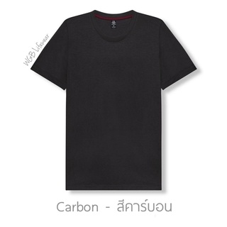 🔥ถูกที่สุด🔥 เสื้อยืดสีพื้น สีคาร์บอน คอกลม/คอวี