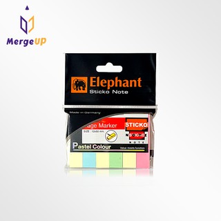 กระดาษโน๊ตกาวในตัว ตราช้าง Elephant ขนาด 12x50 mm. สีพาสเทล Sticky Note