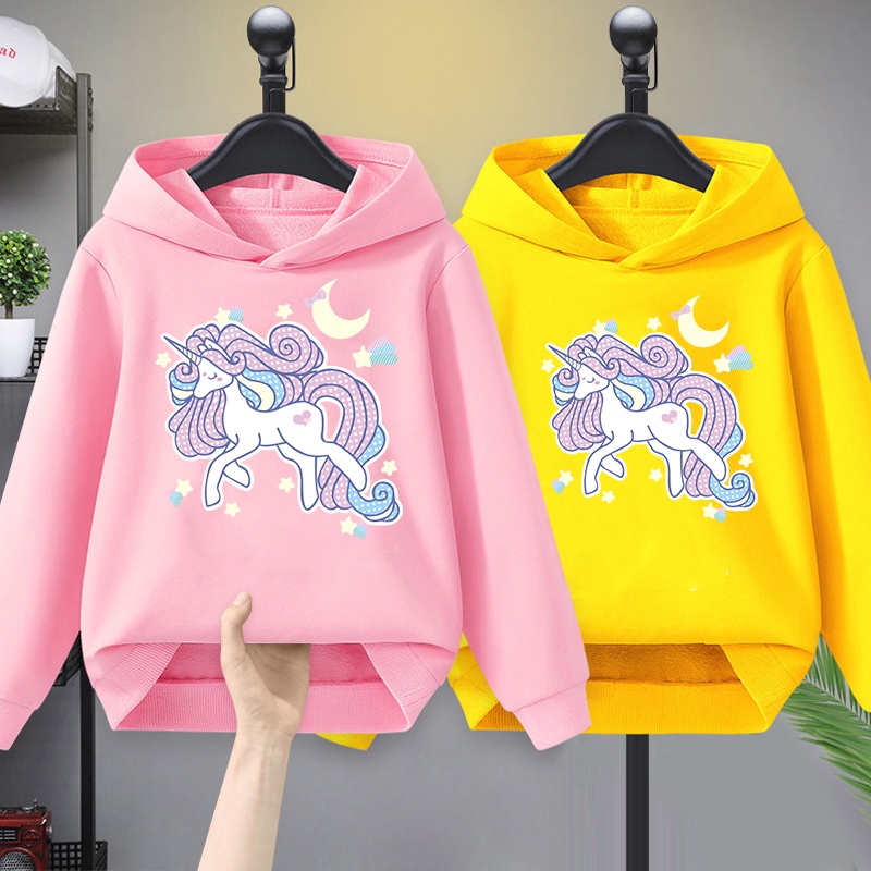 E08เสื้อเด็กแขนยาวมีฮู้ด สำหรับเด็กชายและเด็กหญิง.ลายแฟชั่นนานาชาติใส่ได้ทั้งเทียวออกกำลังกายได้