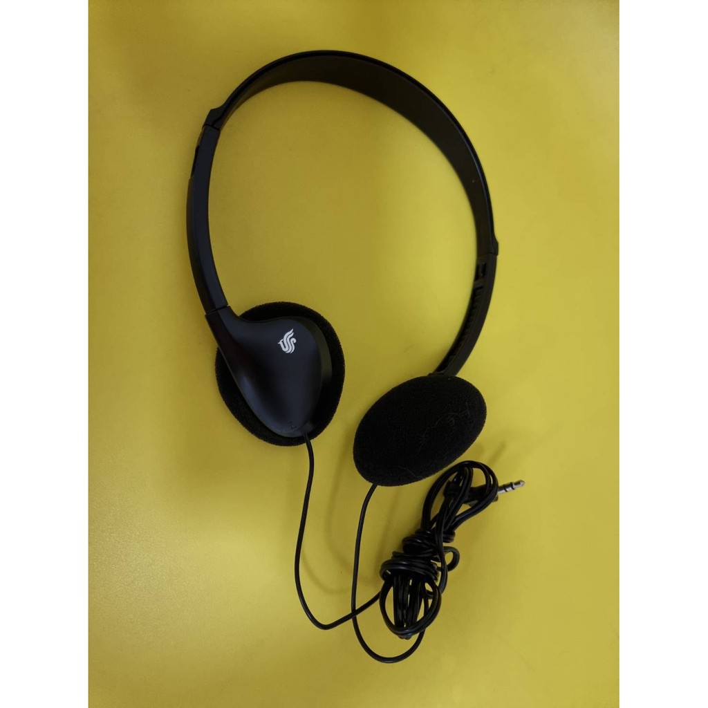 หูฟังแบบครอบหู มีสายยาว 1.2 เมตร แจ๊ค 3.5 mm หูฟังคอมพิวเตอร์ เสียงเบสแน่น ทุ้มปรับความสั้นยาวได้ ใส่ดูหนังฟังเพลง
