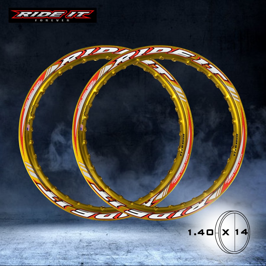 Ride It ล้อมอเตอร์ไซค์ ขอบ 1.40 x 14 รุ่น Spyder Effect rideitforever