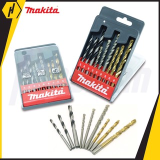 Makita ชุดดอกสว่านเจาะเหล็ก ไม้ ปูน บรรจุ 9 ตัวชุด รุ่น D-16405 #577 ดอกสว่าน