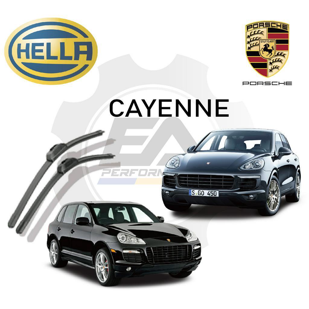 PORSCHE CAYNE 9PA/FL(03-10) / 92A(10-17) / 9YA 9YB(18-22) WINDSCREEN WIPER BLADE SET HELLA CLEANTECH