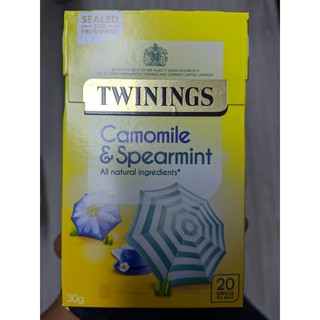 Twninigs Camomile&amp;spearmint Tea Bags 40g  ทเวนนิกส์ถุงชาคาโมมายล์และสเปียร์มินต์ 40 กรัม