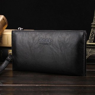 Fin 1 กระเป๋าใส่เช็ค กระเป๋าเงินใบยาว Long Wallet รุ่น JEEP BULUO 1877 (สีดำ)