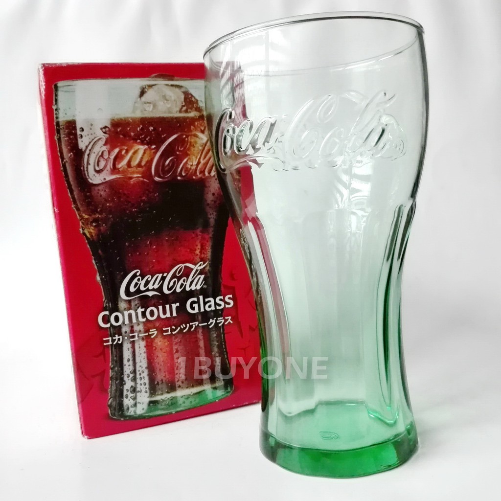 2012 แก้วโค้ก คริสต์มาส เขียวใส Christmas CONTOUR GLASS COKE COCA COLA JAPAN ของแท้ญี่ปุ่น แก้วน้ำ ของสะสม โคคา โคล่า
