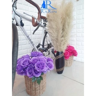 🔖Sale🔖ดอกเลา🌾สีขาวทอง ต้นฤดู ขนาด 30-100 cm.แต่งร้าน งานแต่งาน DIY เป็นดอกไม้ธรรมชาติ พร๊อพถ่ายรูป
