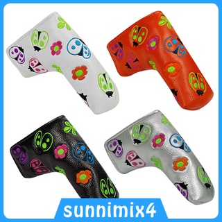 [H₂Sports&amp;Fitness] Universal PU Putter Cover Headcover, Flower &amp; Insect Print Blade Club Head Covers, Putter Protector 13x12cm for Outdoor Travel