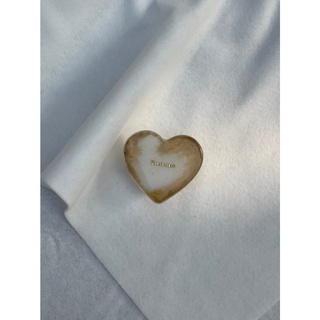 White gold heart griptok - ที่ติดโทรศัพท์