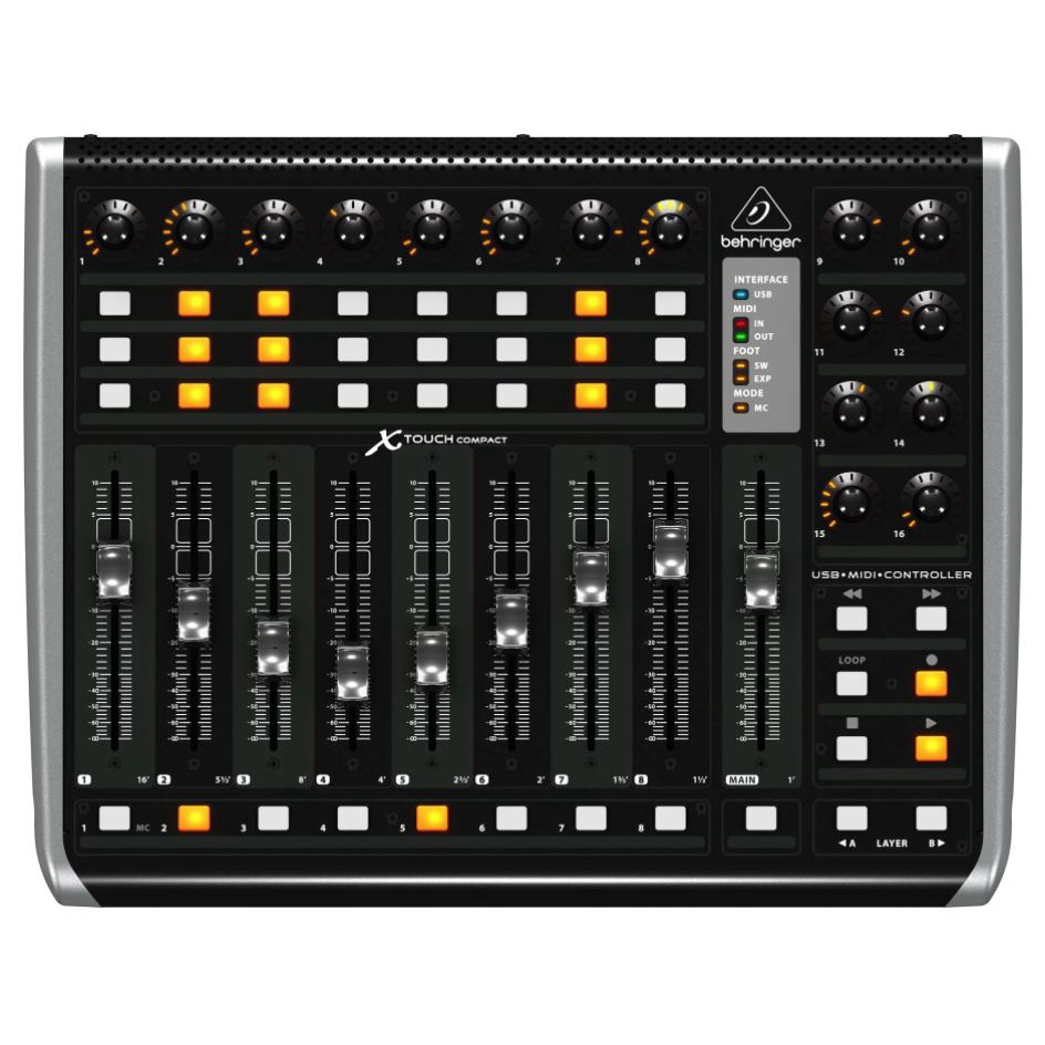 Behringer X-Touch Compact *ของแท้รับประกัน 1ปี* Control Surface for DAW (Cubase,Logic,Ableton,Studio