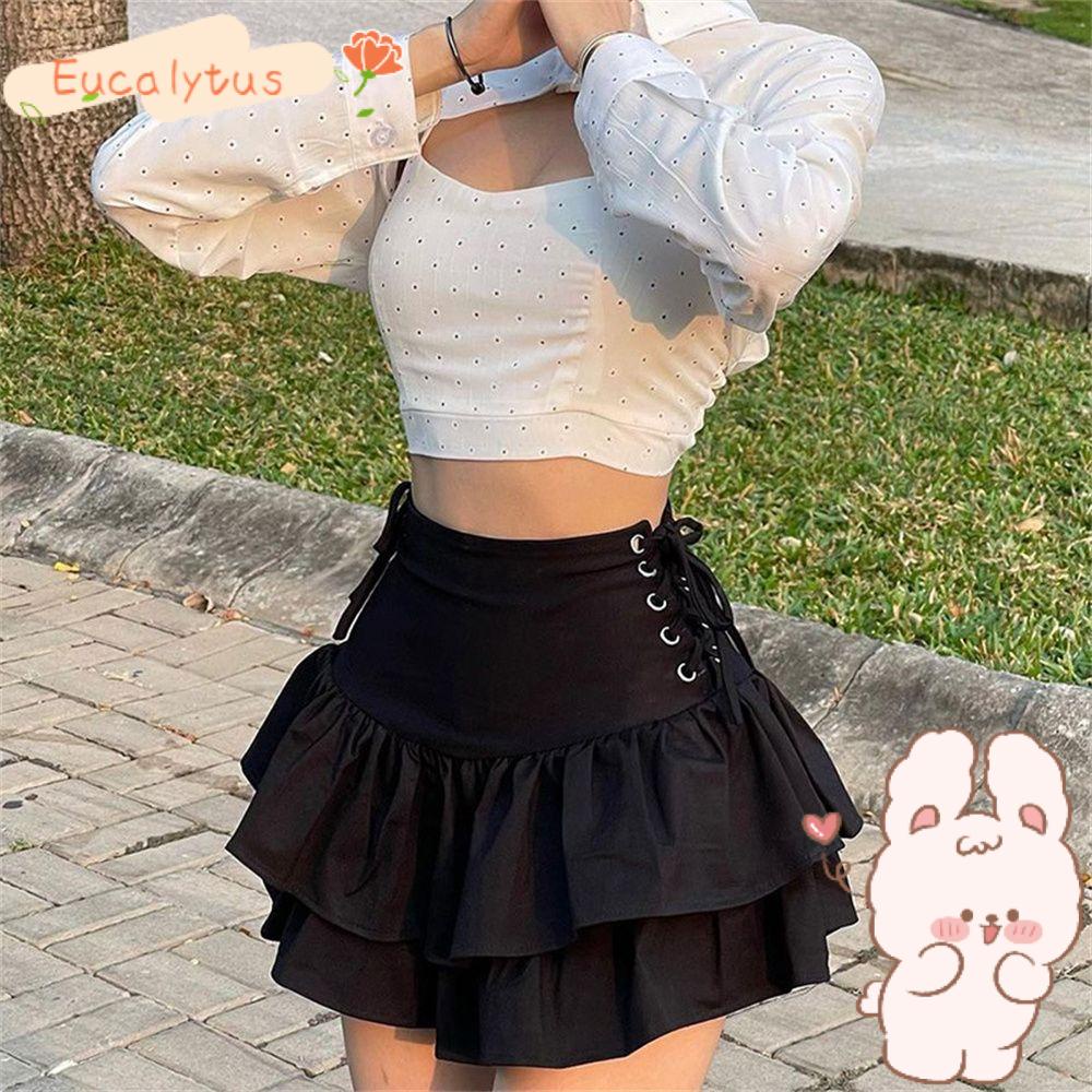 EUTUS New Strappy Skirt Female High Waist Skirt Mini Skirt Streetwear ...