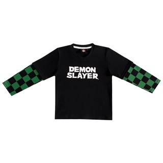 DEMON SLAYER :  DENYT2002  เสื้อยืดแขนยาวเด็กดาบพิฆาตอสูร  ลิขสิทธิ์แท้