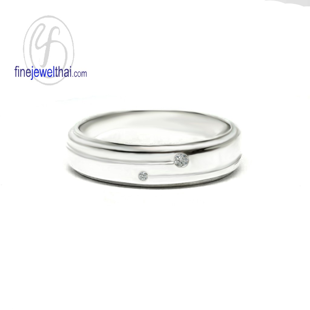 Finejewelthai แหวนเพชร-เพชร-แหวนหมั้น-แหวนแต่งงาน-Diamond CZ-Wedding Ring-Silver-- R3081cz