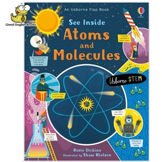 *พร้อมส่ง* หนังสือบอร์ดบุ๊ค USBORNE SEE INSIDE ATOMS AND MOLECULES เปิดปิดได้