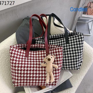 🔥 กระเป๋าสะพายข้าง 🔥 Net red tote bag handbags  new fashion large capacity shoulder bag wild ins portable shopping