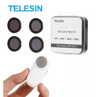 TELESIN Go 2 CPL/ND8/16/32 Lens Filter Set Alloy Frame for Insta360 GO 2 Camera