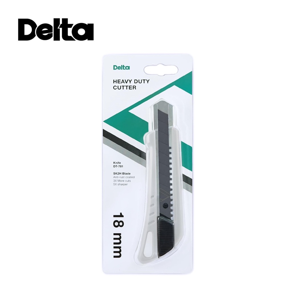 มีดคัตเตอร์ เดลต้า รุ่น DT-781 ขนาด 18 มม. (คละสี) | Heavy Duty Cutter Delta DT-781 size 18 mm (assorted colors)