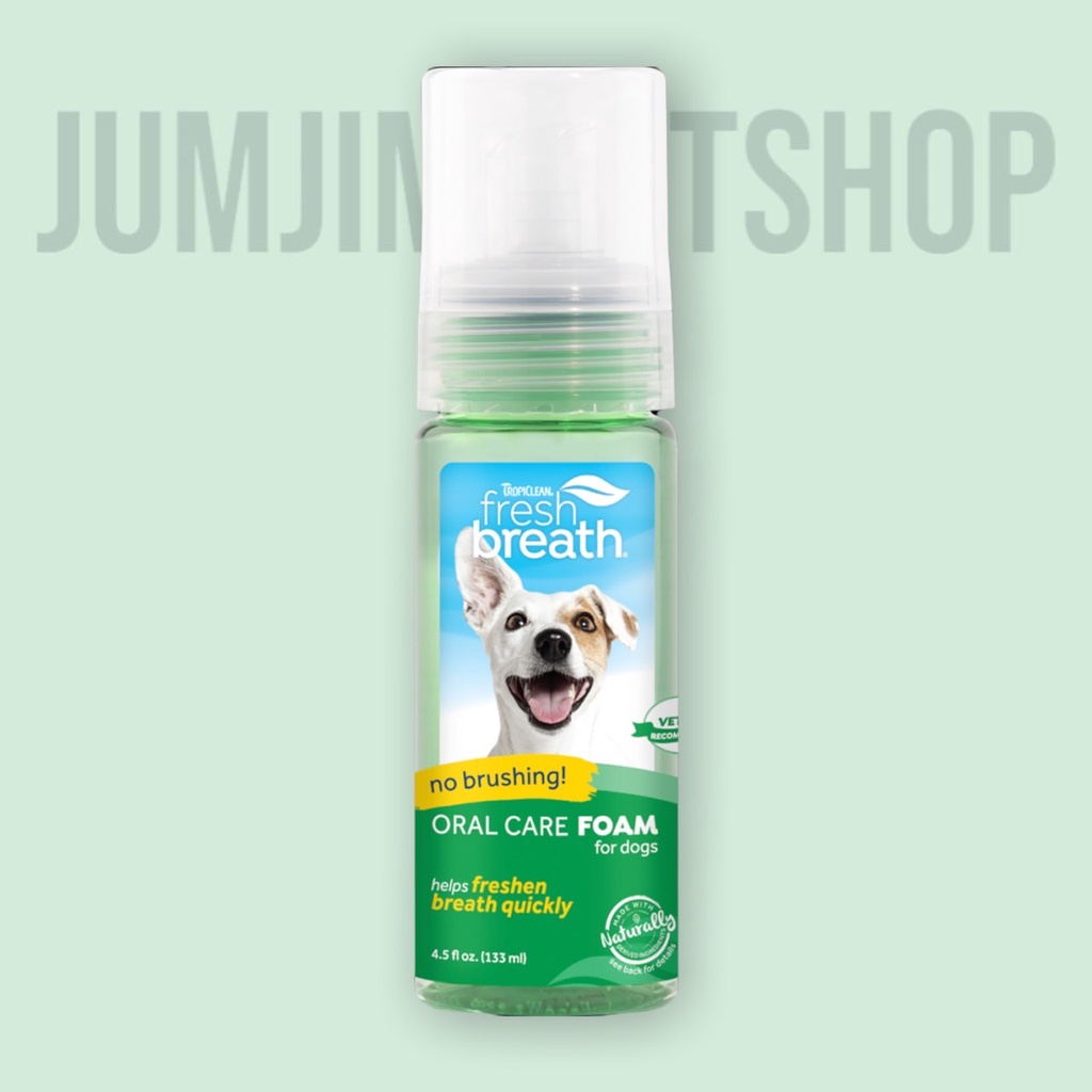Tropiclean fresh breath oral care foam สุนัข 133 มล.