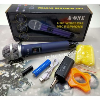 ไมโครโฟนไร้สาย ไมค์พกพา ไมค์ถือ ไมค์ลอยไร้สาย ไมค์ลอยเดี่ยว UHFแท้ SINGLE Wireless Microphone ปรับความถี่ได้ MBV รุ่น A6