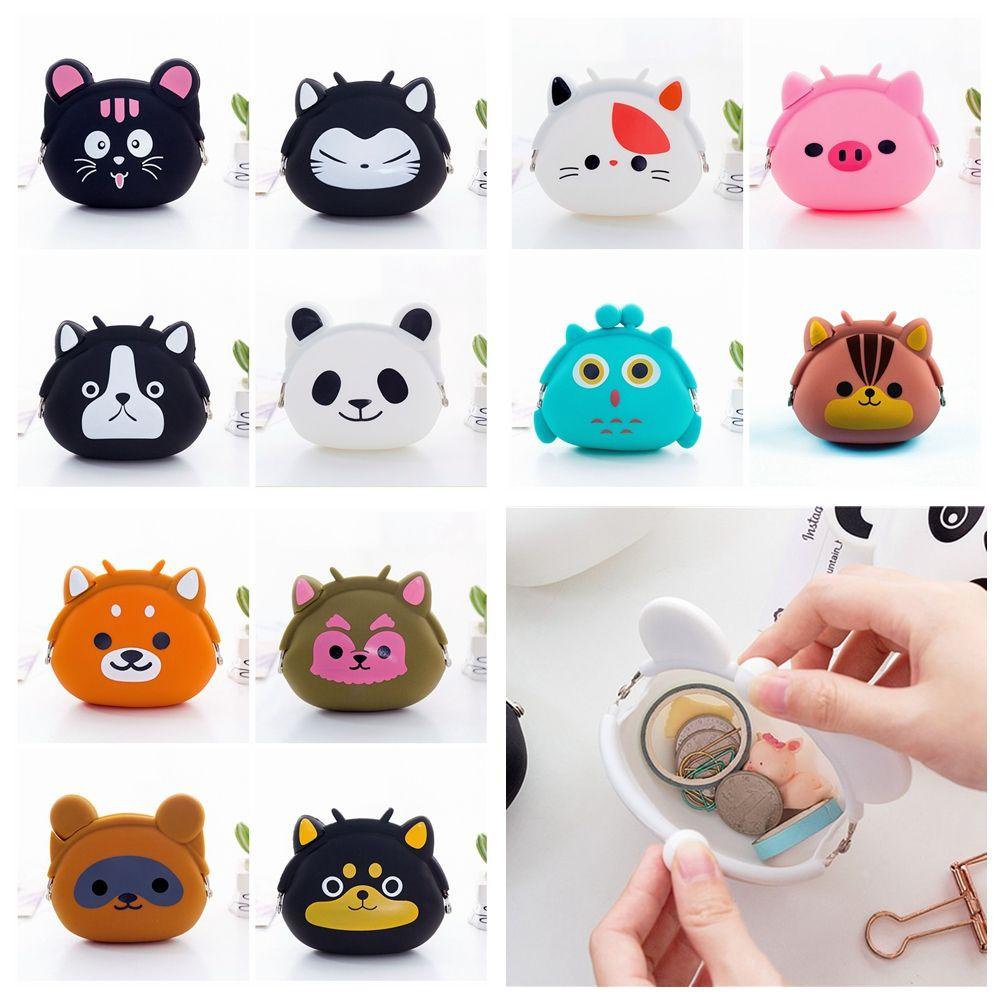 Baihee มินิน่ารักกระเป๋าสตางค์สาย USB กระเป๋าสุนัข Panda Key กระเป๋าแมวหมูหมี