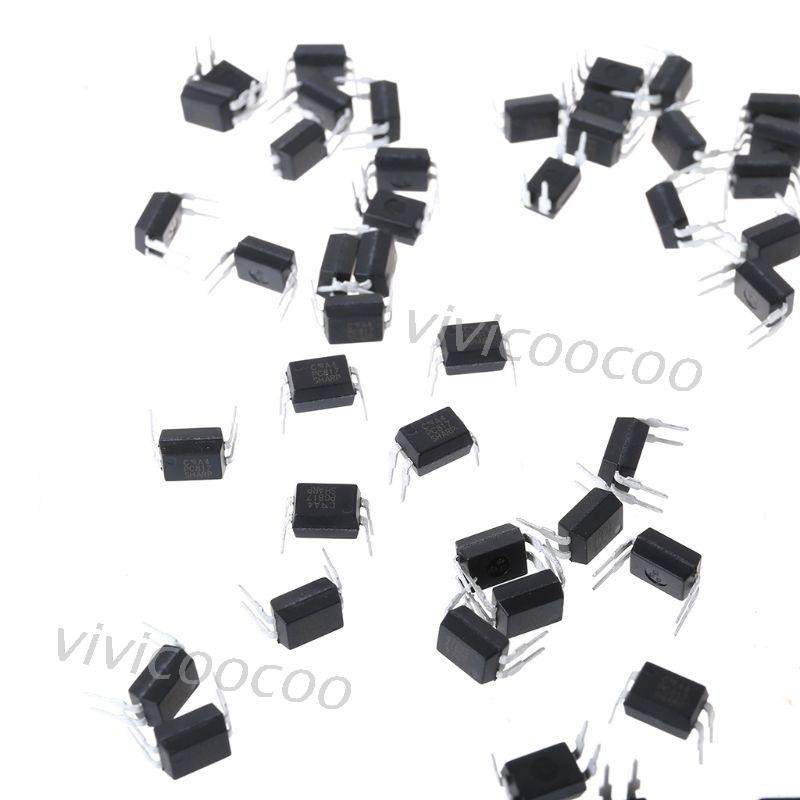 VIVI 50pcs PC817 PC817C PC817/C PC817 LTV817 K1010B Optocoupler Sharp