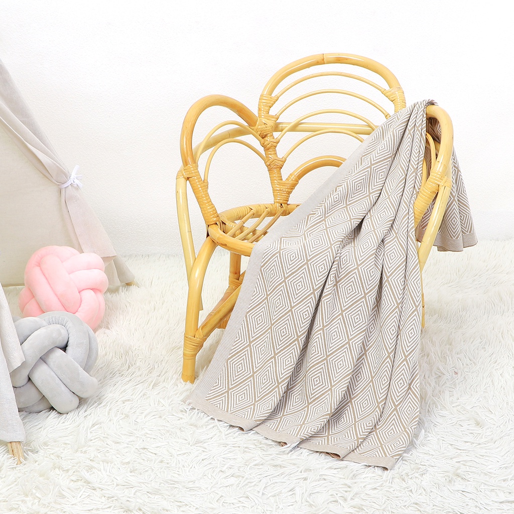 Baby Blankets Knitted Newborn Infant Boy Girl Cotton Swaddle Wrap Cozy