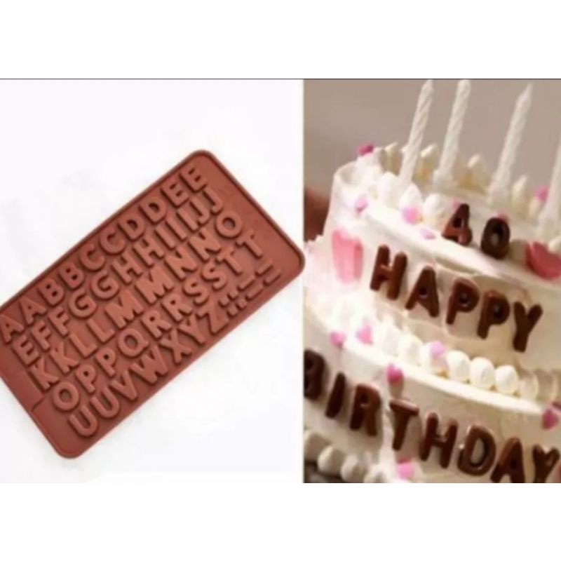 YUIHOUSE/silicone CHOCOLATE MOLD/ALFABET/ซิลิโคนเกรดอาหาร (PP)