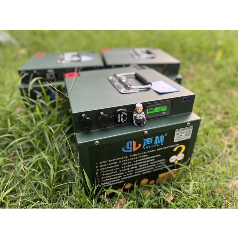 Power Box Battery 12V 100A for Outdoor & Camping พร้อมเครื่องชาร์จ 14.6Vdc 15A