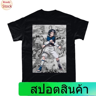 เสื้อยืดผู้ชายและผู้หญิง เสื้อยืดพิมพ์ลาย Sasuke Manga Strip Naruto Manga Manga สําหรับเด็ก Mens Womens T-shirts