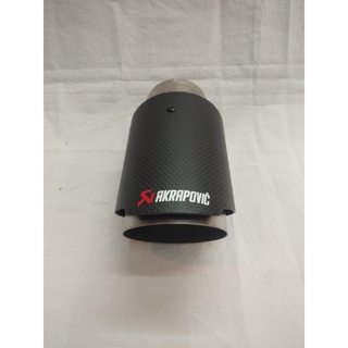 ปลายท่อเดี่ยว ปลายท่อหัวเปิด ท่อแต่ง Akrapovic คาร์บอนด้านปาก 3 นิ้ว ปลายออก 4 นิ้ว งานไดร์ หัวเปิด ราคาต่อชิ้น